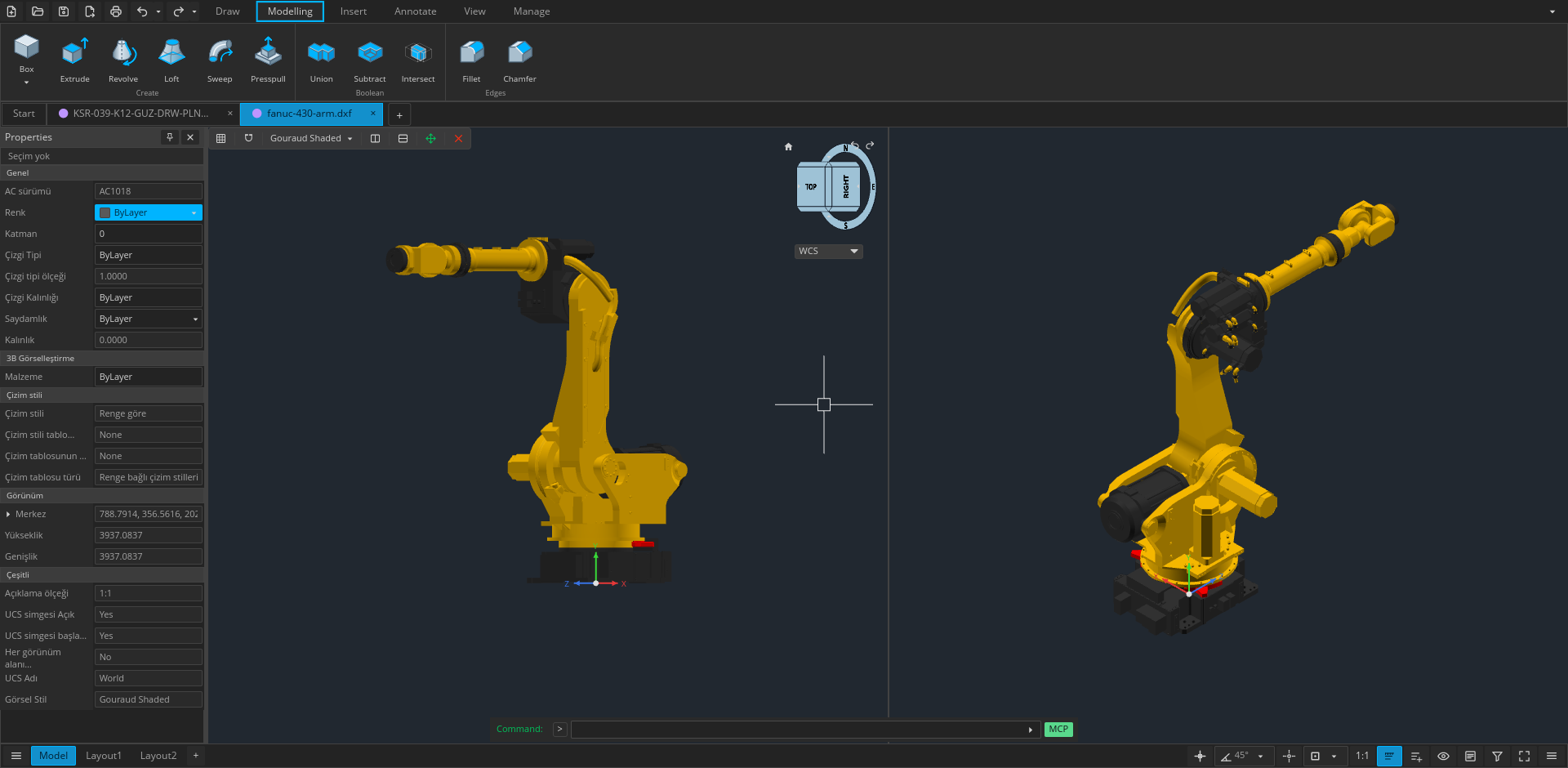 3D model in Open CAD Studio
